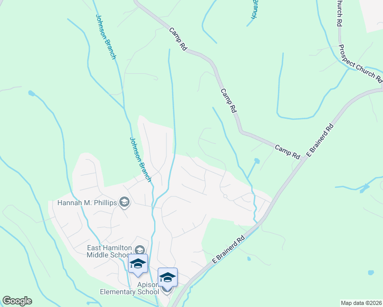 map of restaurants, bars, coffee shops, grocery stores, and more near 10595 Flicker Way in Apison