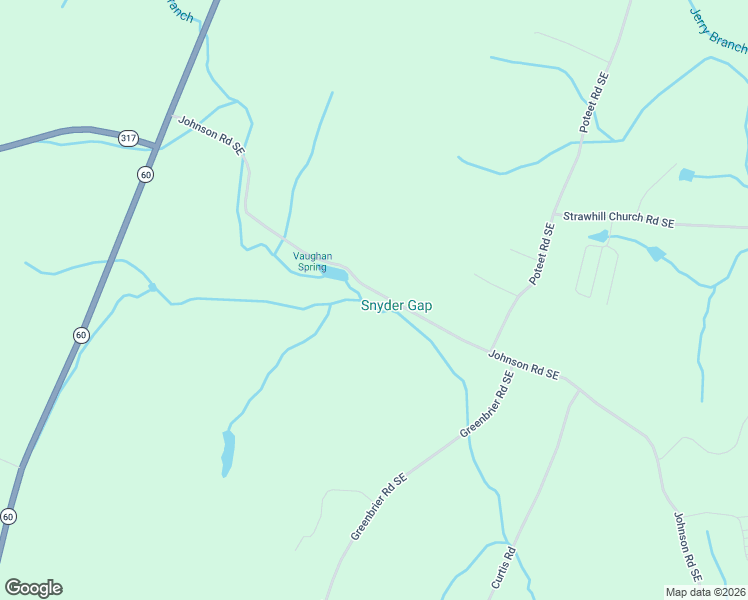 map of restaurants, bars, coffee shops, grocery stores, and more near 611 Johnson Road Southeast in Cleveland