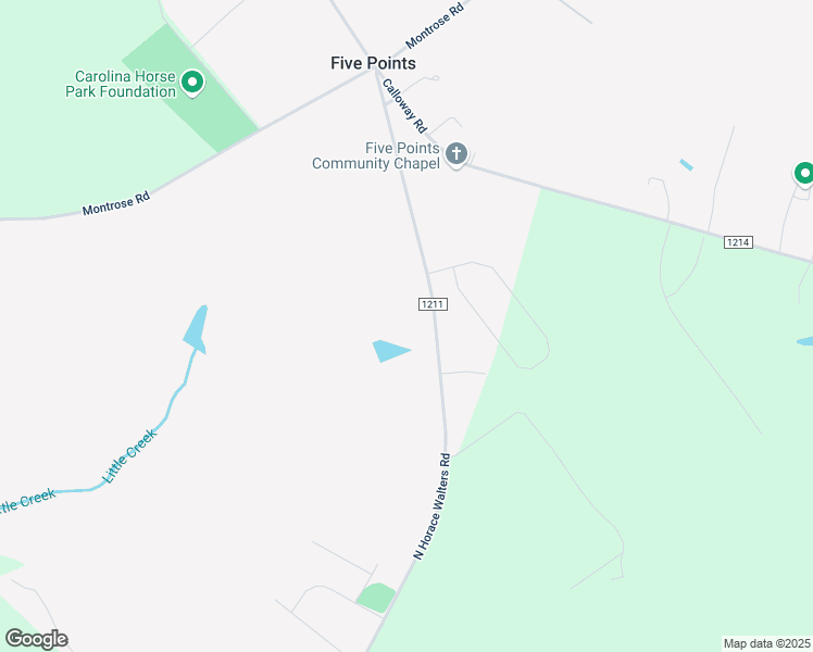 map of restaurants, bars, coffee shops, grocery stores, and more near 2391 North Horace Walters Road in Raeford