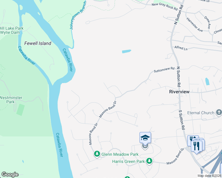 map of restaurants, bars, coffee shops, grocery stores, and more near in Riverview
