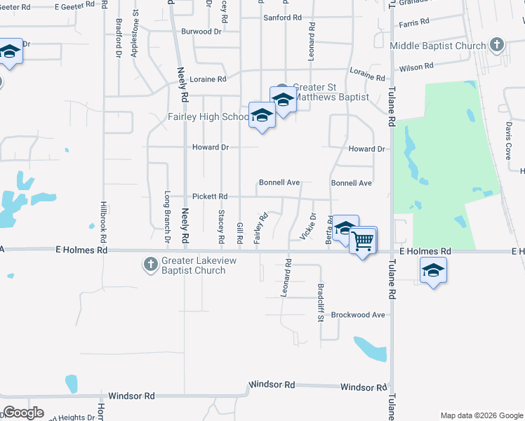 map of restaurants, bars, coffee shops, grocery stores, and more near 378 Fairley Cove in Memphis