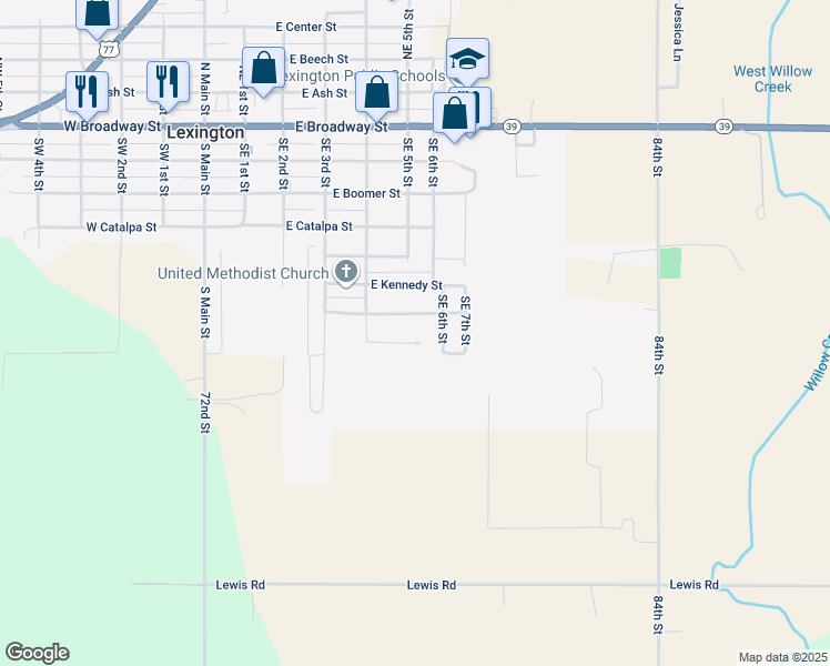 map of restaurants, bars, coffee shops, grocery stores, and more near 515 East Hudson Street in Lexington