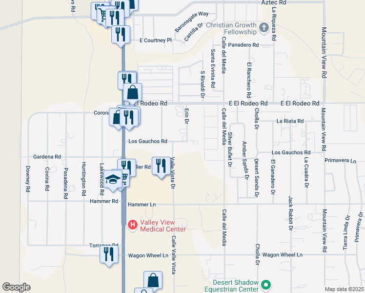 map of restaurants, bars, coffee shops, grocery stores, and more near 1620 Los Gauchos Road in Fort Mohave