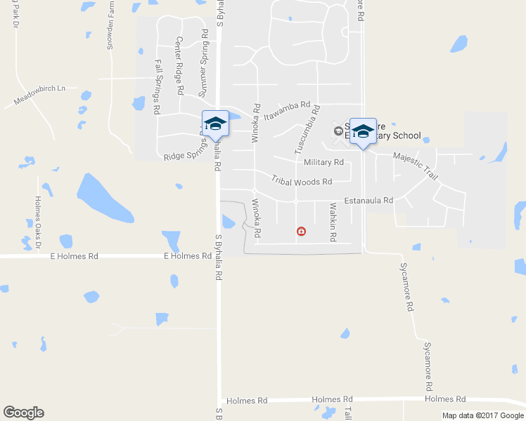 map of restaurants, bars, coffee shops, grocery stores, and more near 1334 Winoka Road in Collierville