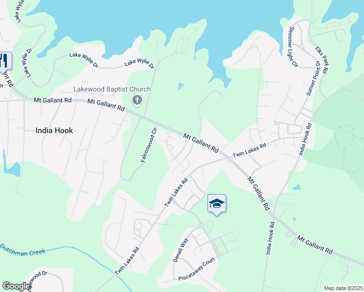 map of restaurants, bars, coffee shops, grocery stores, and more near 1534 Tiana Way in Rock Hill