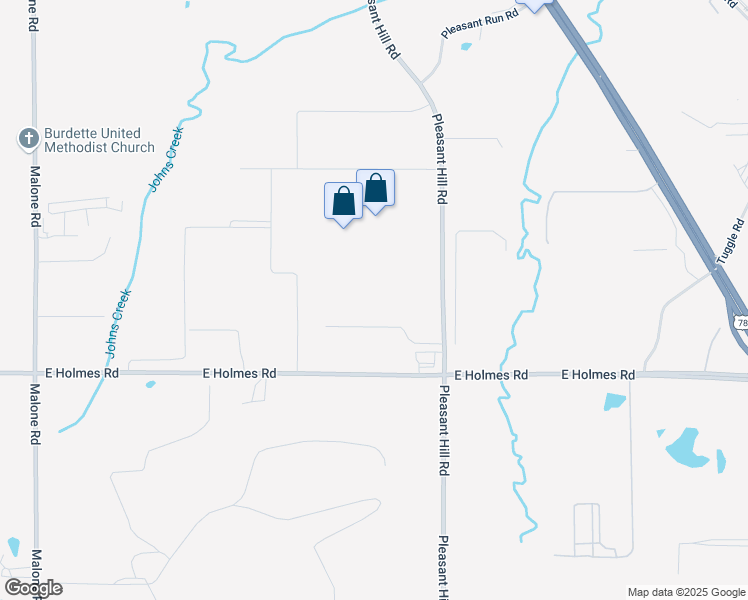 map of restaurants, bars, coffee shops, grocery stores, and more near 5115 Pleasant Hill Road in Memphis
