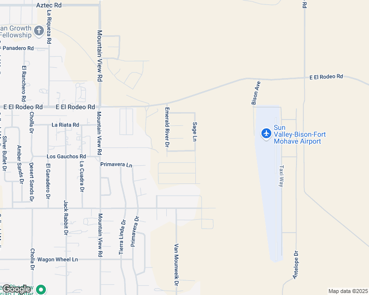map of restaurants, bars, coffee shops, grocery stores, and more near 2205 Mullholland Rd in Fort Mohave