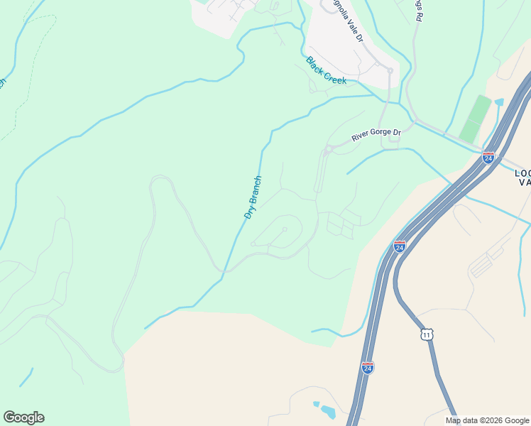 map of restaurants, bars, coffee shops, grocery stores, and more near 586 Kestrel Lane in Chattanooga