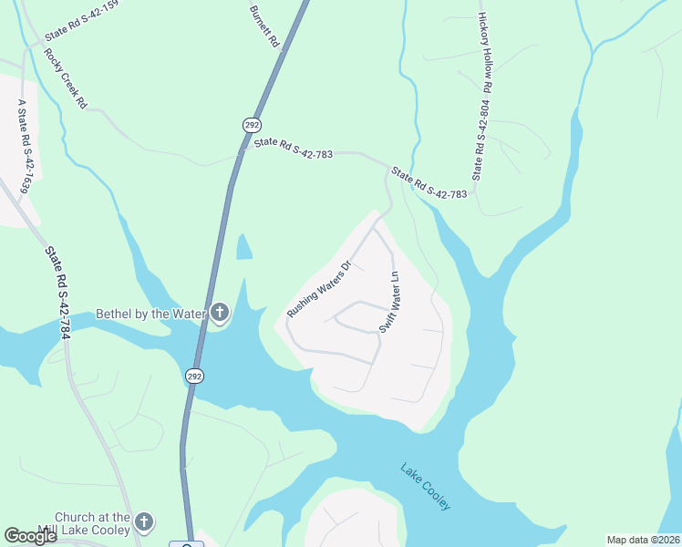 map of restaurants, bars, coffee shops, grocery stores, and more near Rushing Waters Drive in Inman