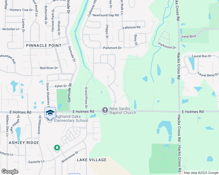 map of restaurants, bars, coffee shops, grocery stores, and more near 5115 Silver Peak Lane in Memphis