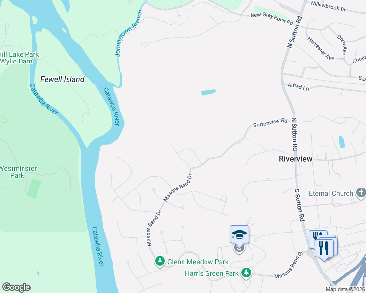 map of restaurants, bars, coffee shops, grocery stores, and more near in Riverview