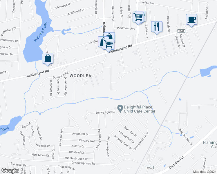 map of restaurants, bars, coffee shops, grocery stores, and more near 2556 Previs Drive in Fayetteville