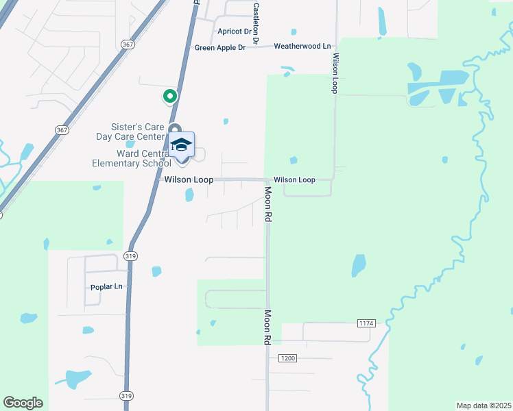 map of restaurants, bars, coffee shops, grocery stores, and more near 6 Moonridge Drive in Ward