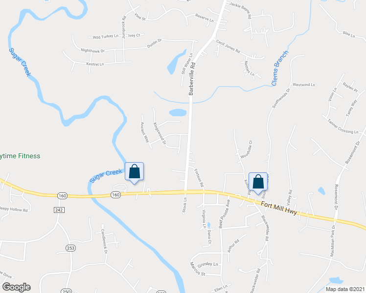 map of restaurants, bars, coffee shops, grocery stores, and more near 2018 Oliver terrace in Indian Land