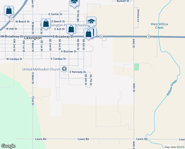 map of restaurants, bars, coffee shops, grocery stores, and more near 707 East Kennedy Street in Lexington