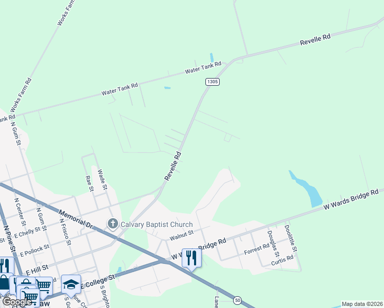 map of restaurants, bars, coffee shops, grocery stores, and more near 102 King Lane in Warsaw