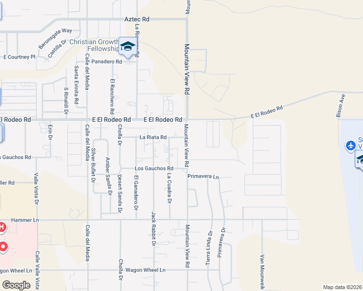 map of restaurants, bars, coffee shops, grocery stores, and more near 5065 Mountain View Rd in Fort Mohave