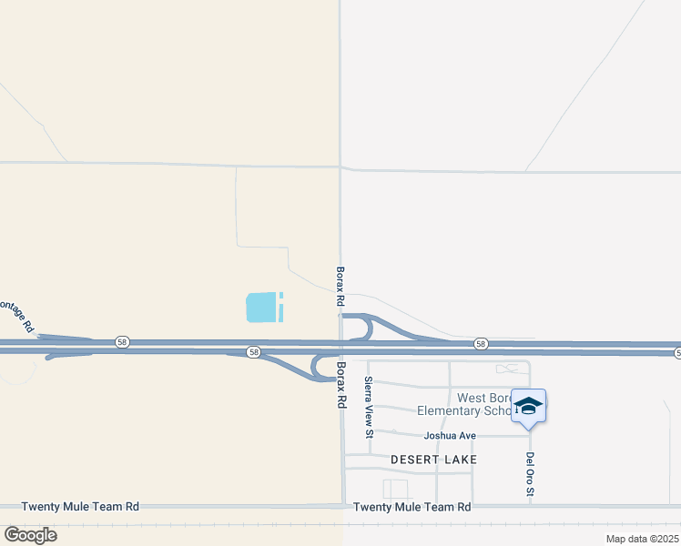 map of restaurants, bars, coffee shops, grocery stores, and more near Borax Road in Boron