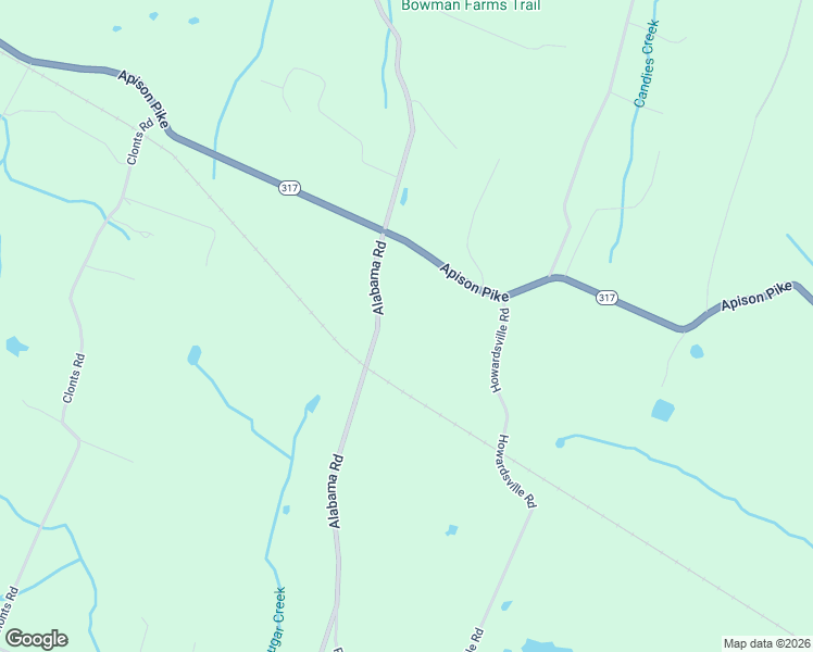 map of restaurants, bars, coffee shops, grocery stores, and more near 4526 Alabama Rd in Apison