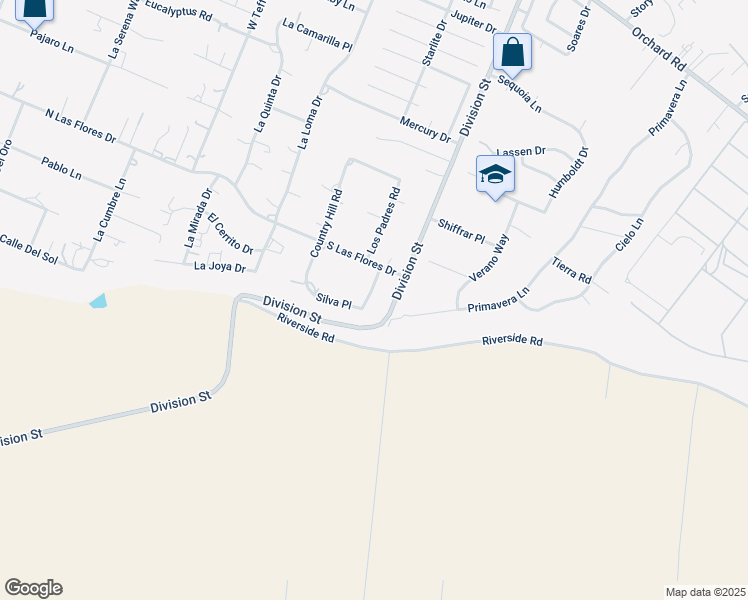 map of restaurants, bars, coffee shops, grocery stores, and more near 1655 Kirby Way in Nipomo