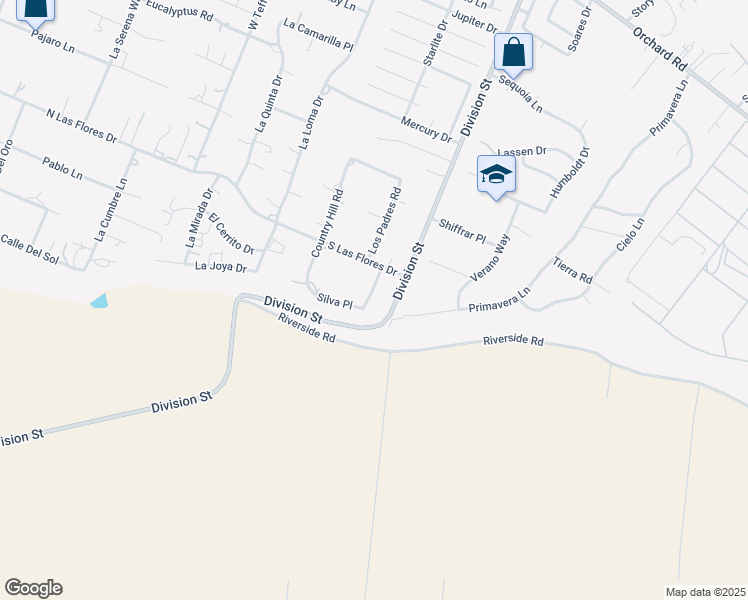 map of restaurants, bars, coffee shops, grocery stores, and more near 1655 Kirby Way in Nipomo