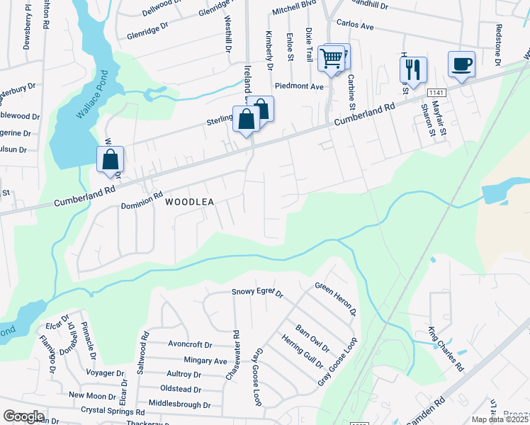 map of restaurants, bars, coffee shops, grocery stores, and more near 2541 Previs Drive in Fayetteville
