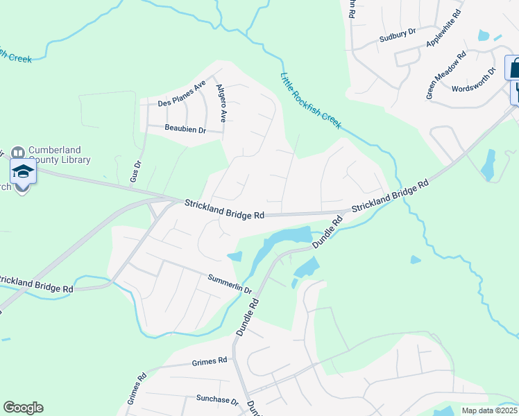 map of restaurants, bars, coffee shops, grocery stores, and more near 6413 Majestic Court in Fayetteville