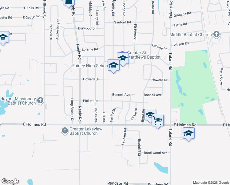 map of restaurants, bars, coffee shops, grocery stores, and more near 382 Bonnell Avenue in Memphis