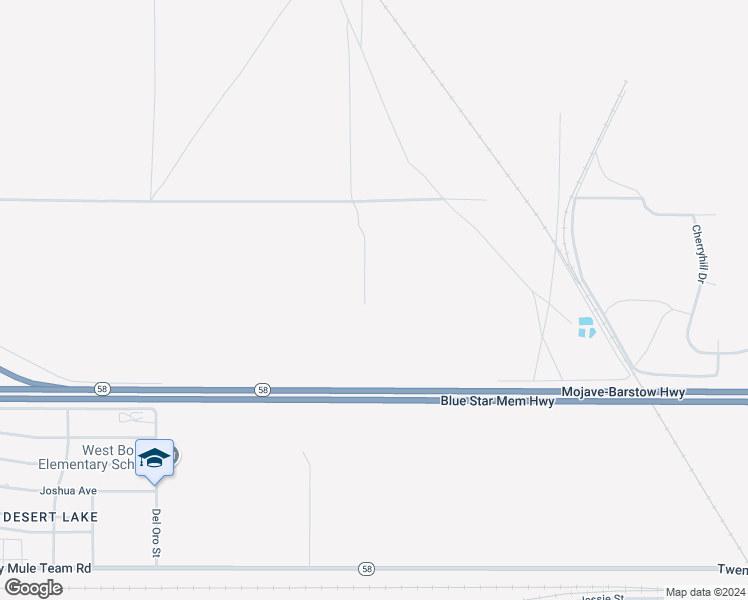 map of restaurants, bars, coffee shops, grocery stores, and more near East 58 Freeway in Boron
