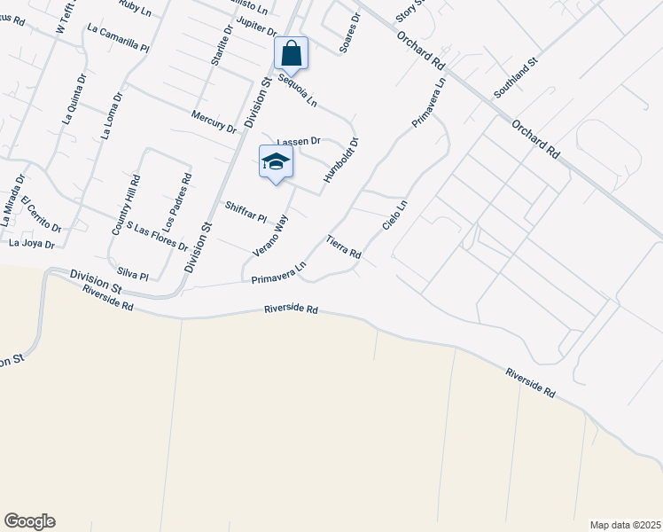 map of restaurants, bars, coffee shops, grocery stores, and more near 1521a Cielo Lane in Nipomo