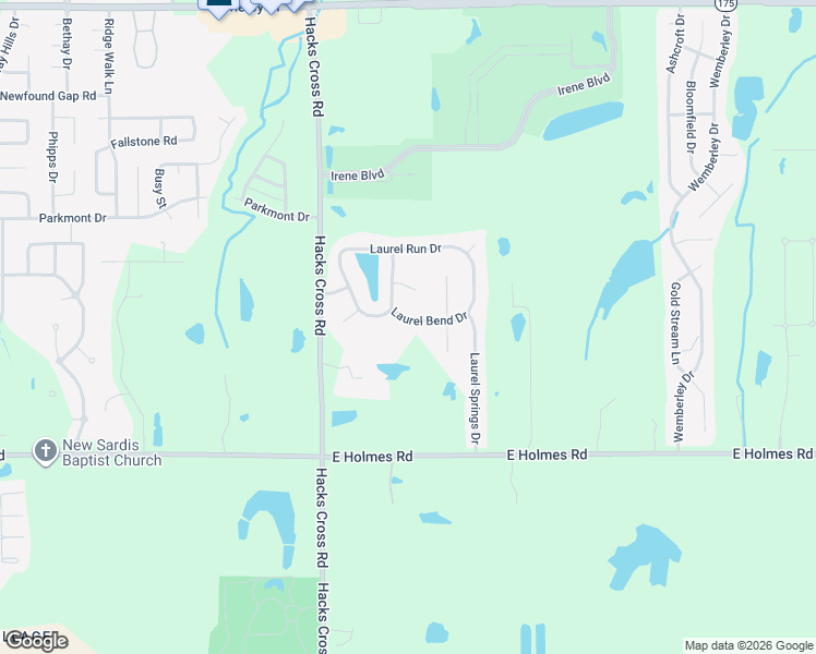 map of restaurants, bars, coffee shops, grocery stores, and more near 8149 Laurel Bend Drive in Memphis
