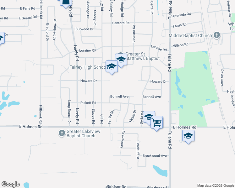 map of restaurants, bars, coffee shops, grocery stores, and more near 430 Bonnell Avenue in Memphis