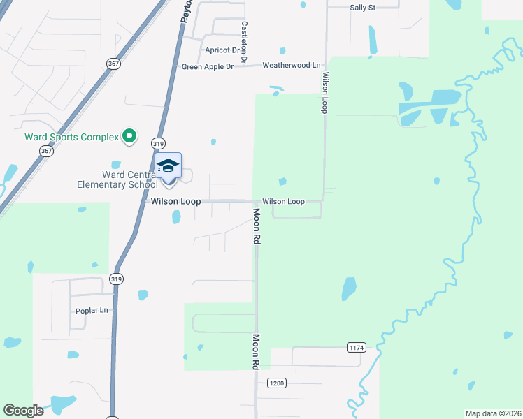 map of restaurants, bars, coffee shops, grocery stores, and more near 1611 Moon Road in Ward