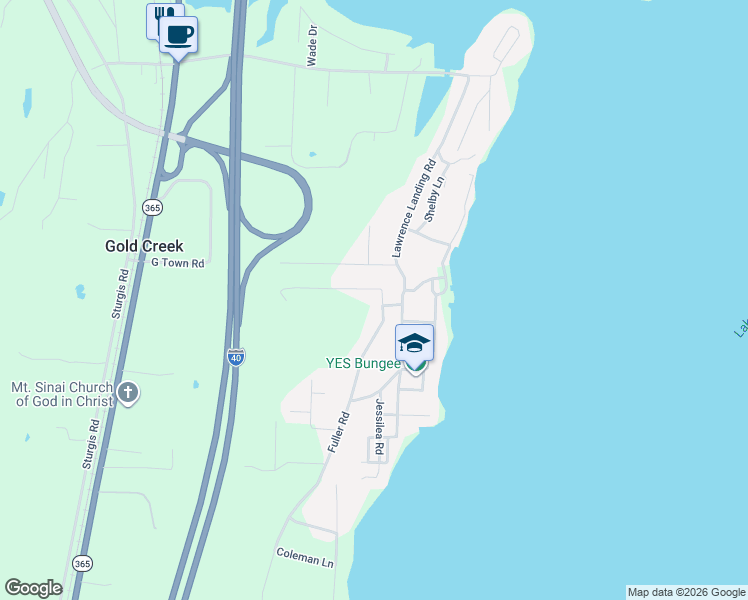 map of restaurants, bars, coffee shops, grocery stores, and more near 1 Dickerson Lane in Conway