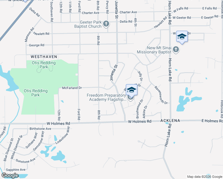 map of restaurants, bars, coffee shops, grocery stores, and more near 387 McFarland Drive in Memphis