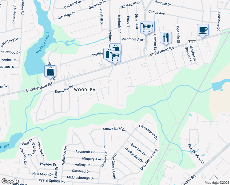 map of restaurants, bars, coffee shops, grocery stores, and more near 2536 Previs Road in Fayetteville
