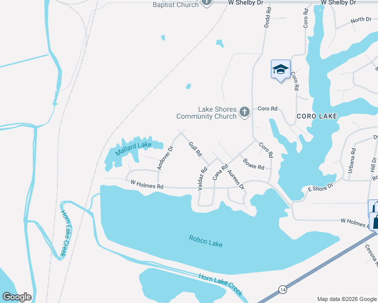 map of restaurants, bars, coffee shops, grocery stores, and more near 5053 Gull Road in Memphis