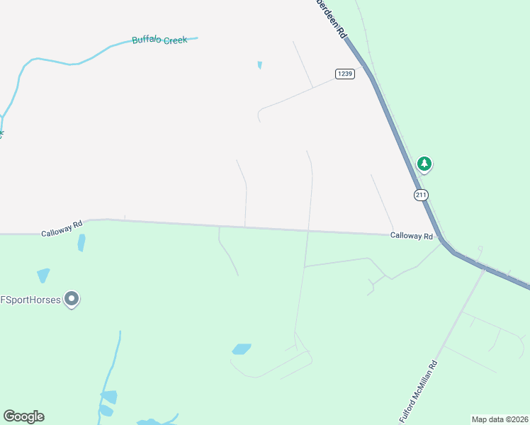 map of restaurants, bars, coffee shops, grocery stores, and more near 805 Calloway Road in Raeford