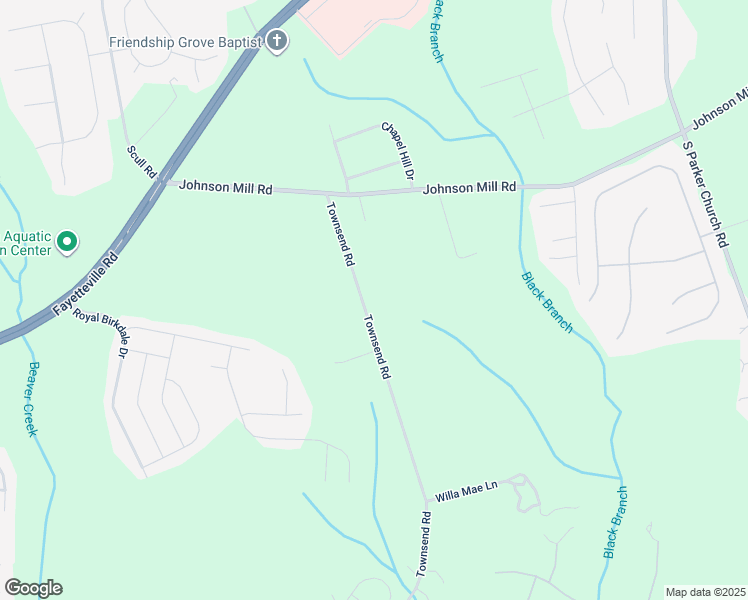 map of restaurants, bars, coffee shops, grocery stores, and more near 1390 Townsend Road in Raeford