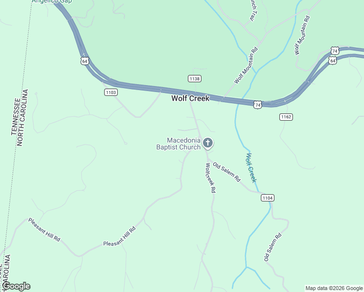 map of restaurants, bars, coffee shops, grocery stores, and more near 106 Pleasant Hill Road in Murphy