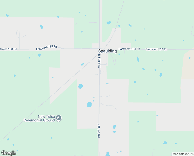 map of restaurants, bars, coffee shops, grocery stores, and more near 3832 North 369 Road in Spaulding