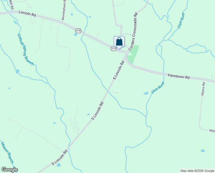 map of restaurants, bars, coffee shops, grocery stores, and more near 32 South Lincoln Road in Fayetteville