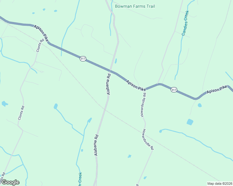 map of restaurants, bars, coffee shops, grocery stores, and more near 4526 Alabama Road in Apison