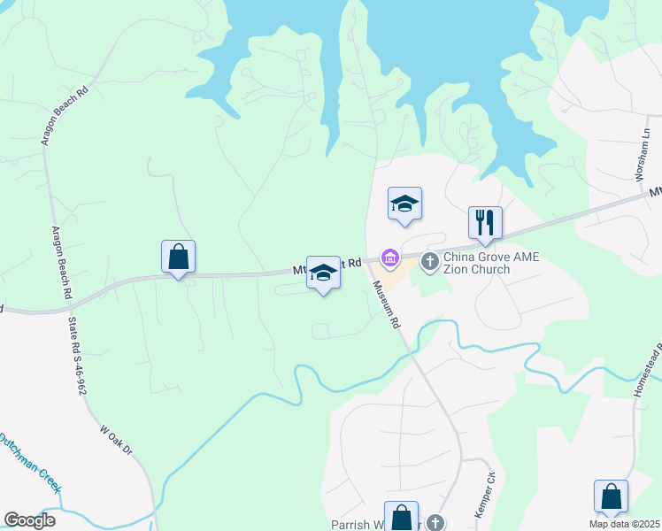 map of restaurants, bars, coffee shops, grocery stores, and more near 4757 Mount Gallant Road in Rock Hill