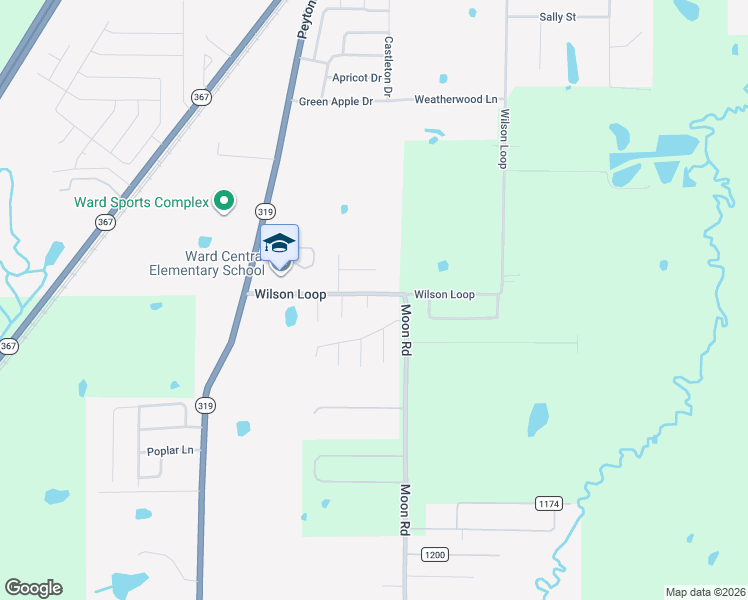map of restaurants, bars, coffee shops, grocery stores, and more near 33 Crosswind Cove in Ward