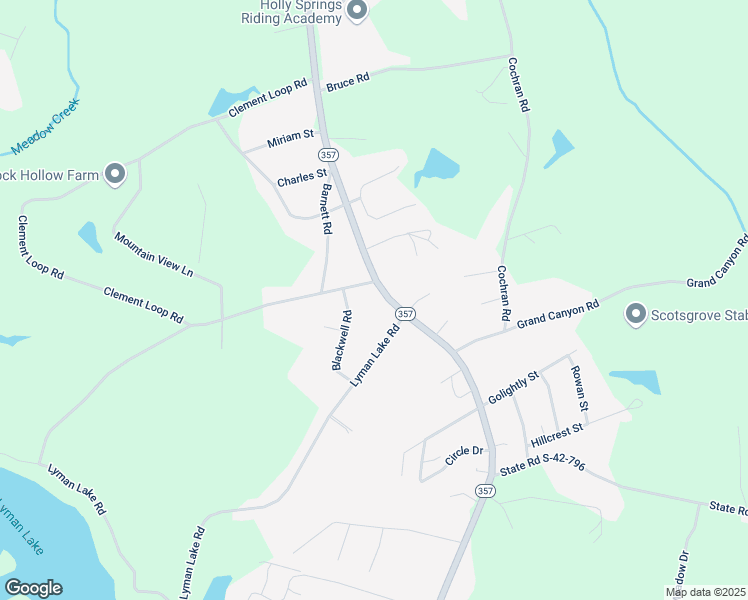 map of restaurants, bars, coffee shops, grocery stores, and more near 2801 South Carolina 357 in Lyman