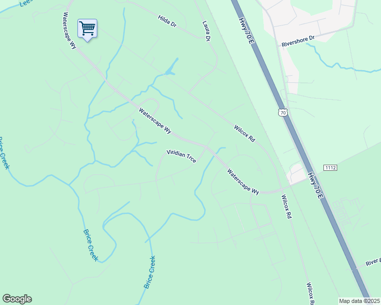 map of restaurants, bars, coffee shops, grocery stores, and more near 3703 Viridian Trace in New Bern
