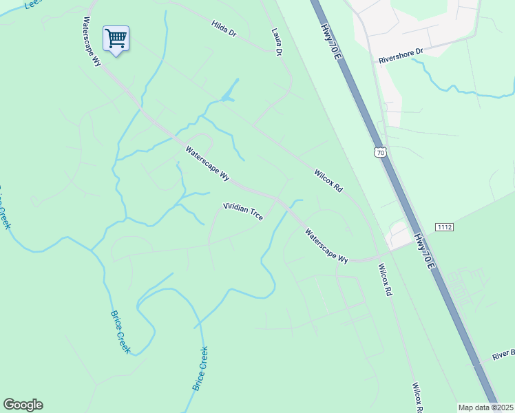 map of restaurants, bars, coffee shops, grocery stores, and more near 3703 Viridian Trace in New Bern