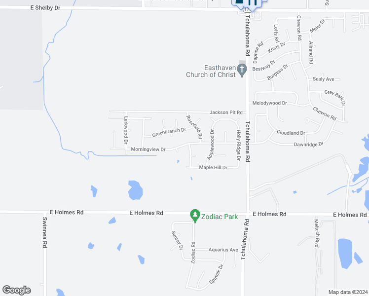 map of restaurants, bars, coffee shops, grocery stores, and more near 3105 Morningview Drive in Memphis