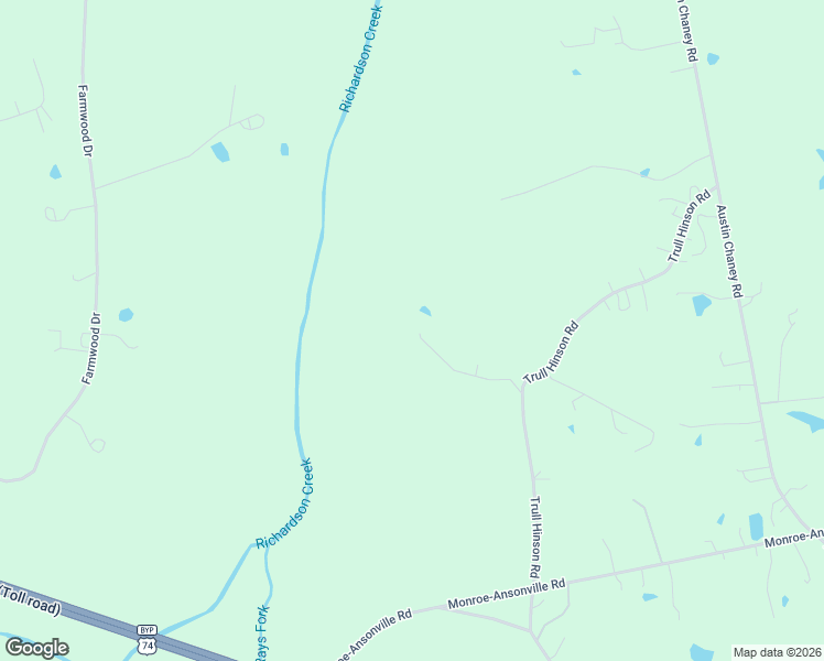 map of restaurants, bars, coffee shops, grocery stores, and more near 1151 Trull Hinson Road in Wingate